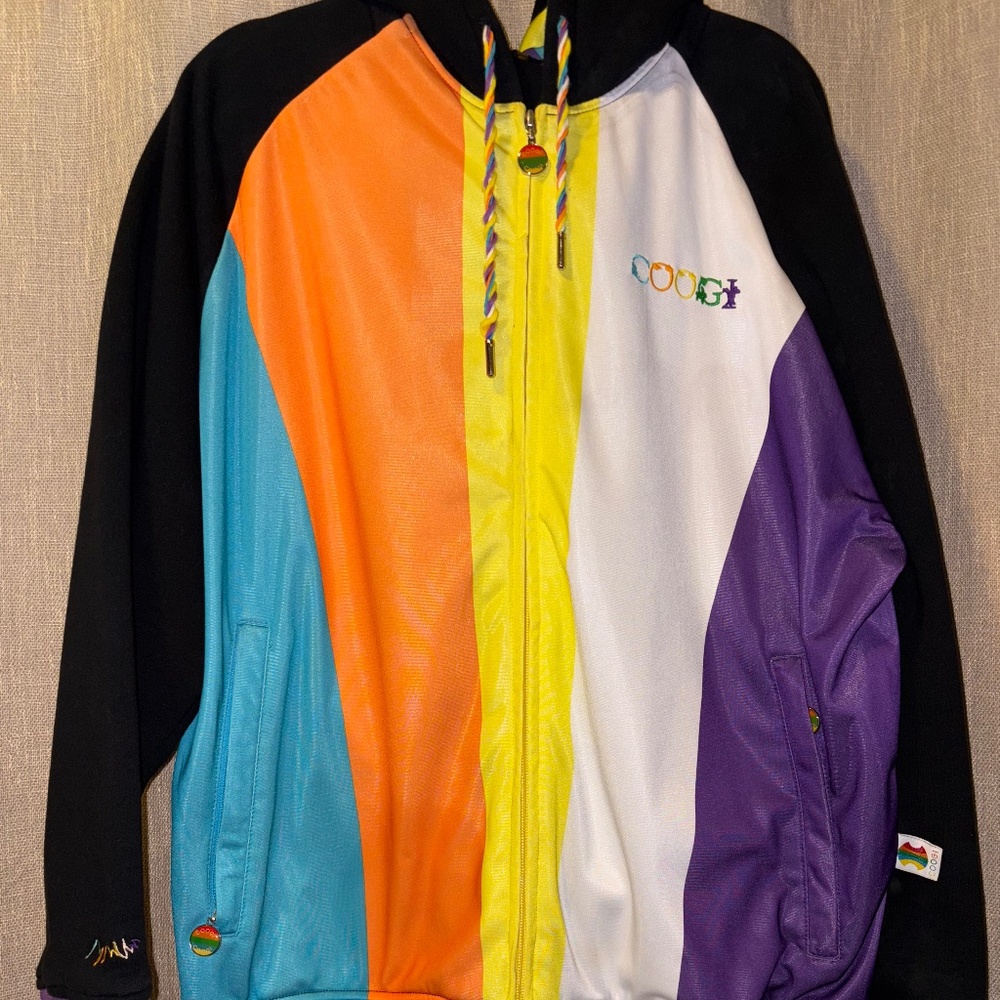 COOGI | Australia Rainbow Logo Men's Zip Up Jacket w/Hoodie | Size XXL